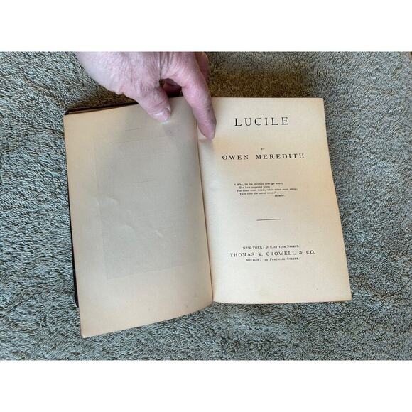 Lucile by Owen Meredith published by Thomas Y Crowell Antique 1883-1885 Book - Picture 8 of 11